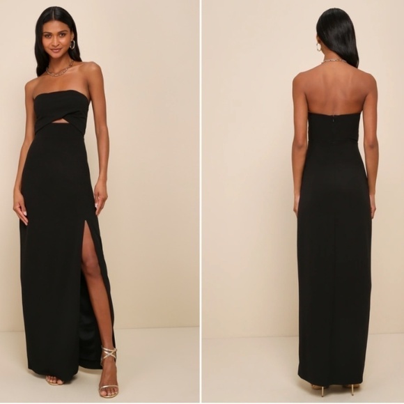 LULU's Prom Wedding Bridesmaid Special Event Modern Chic Sexy Mermaid Maxi Dress - Picture 2 of 3